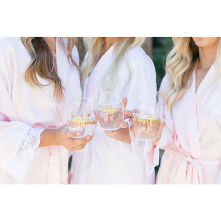 Monogrammed Bridal Party Kimono Robes - Bridesmaid Getting Ready Gifts (RB03)