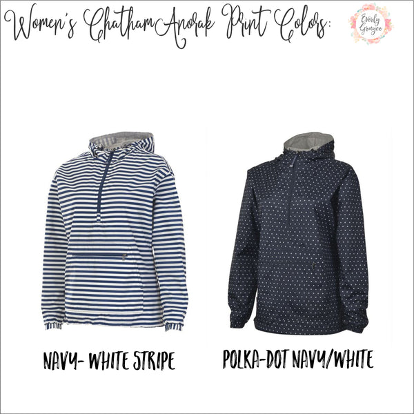 Monogram Charles River Rain Pullover, Lightweight Preppy Striped Jacket Rain Pullover, - My Southern Charm