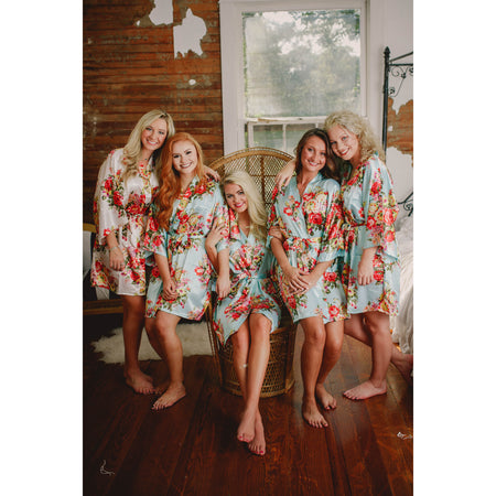 Monogrammed Bridal Party Kimono Robes - Bridesmaid Getting Ready Gifts (RB03)
