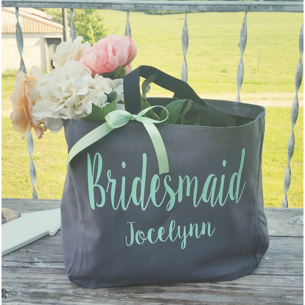 Personalized Monogram Tote Bag Bride Bridesmaid Gift Bridal Shower