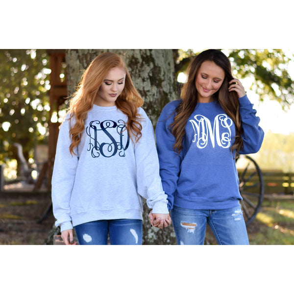 SALE!! Monogrammed Crewneck  Sweatshirt ~ Gift for Wife or Girlfriend - My Southern Charm