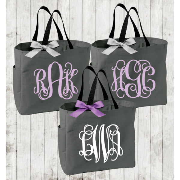 Monogrammed Bridesmaid Totes, Personalized Sorority Gift, Big Little Sorority Tote Bag - My Southern Charm
